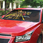 Hawthorn Football Club Auto Sun Shade Hawks Muscular Mascot Graphic - Abstract Paint Splatter Art