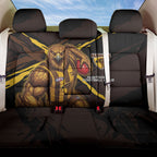 Hawthorn Football Club Back Car Seat Cover Hawks Muscular Mascot Graphic - Abstract Paint Splatter Art