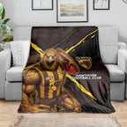 Hawthorn Football Club Blanket Hawks Muscular Mascot Graphic - Abstract Paint Splatter Art