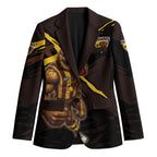Hawthorn Football Club Blazer Hawks Muscular Mascot Graphic - Abstract Paint Splatter Art