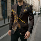 Hawthorn Football Club Blazer Hawks Muscular Mascot Graphic - Abstract Paint Splatter Art