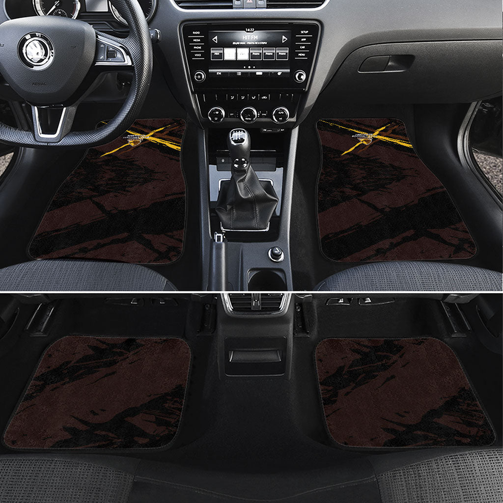 Hawthorn Football Club Car Mats Hawks Muscular Mascot Graphic - Abstract Paint Splatter Art