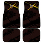 Hawthorn Football Club Car Mats Hawks Muscular Mascot Graphic - Abstract Paint Splatter Art