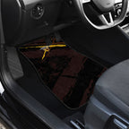 Hawthorn Football Club Car Mats Hawks Muscular Mascot Graphic - Abstract Paint Splatter Art