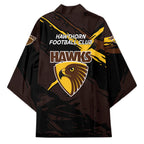 Hawthorn Football Club Kimono Hawks Muscular Mascot Graphic - Abstract Paint Splatter Art
