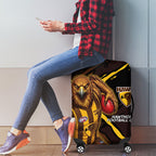 Hawthorn Football Club Luggage Cover Hawks Muscular Mascot Graphic - Abstract Paint Splatter Art