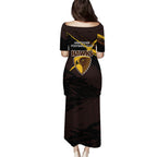 Hawthorn Football Club Puletasi Hawks Muscular Mascot Graphic - Abstract Paint Splatter Art