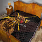 Hawthorn Football Club Quilt Hawks Muscular Mascot Graphic - Abstract Paint Splatter Art