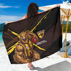 Hawthorn Football Club Sarong Hawks Muscular Mascot Graphic - Abstract Paint Splatter Art