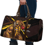 Hawthorn Football Club Travel Bag Hawks Muscular Mascot Graphic - Abstract Paint Splatter Art