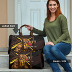 Hawthorn Football Club Travel Bag Hawks Muscular Mascot Graphic - Abstract Paint Splatter Art