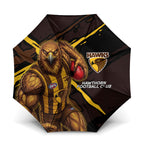 Hawthorn Football Club Umbrella Hawks Muscular Mascot Graphic - Abstract Paint Splatter Art