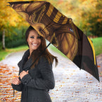 Hawthorn Football Club Umbrella Hawks Muscular Mascot Graphic - Abstract Paint Splatter Art