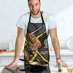 Richmond Football Club Apron Tigers Muscular Mascot Graphic - Abstract Paint Splatter Art