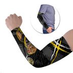 Richmond Football Club Arm Sleeves Tigers Muscular Mascot Graphic - Abstract Paint Splatter Art