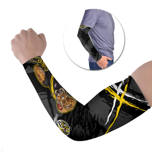 Richmond Football Club Arm Sleeves Tigers Muscular Mascot Graphic - Abstract Paint Splatter Art