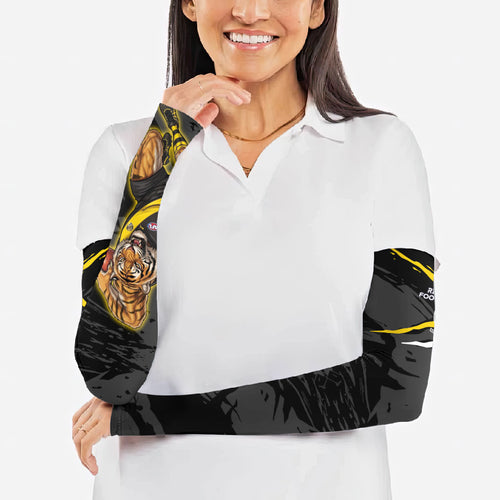 Richmond Football Club Arm Sleeves Tigers Muscular Mascot Graphic - Abstract Paint Splatter Art