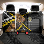 Richmond Football Club Back Car Seat Cover Tigers Muscular Mascot Graphic - Abstract Paint Splatter Art