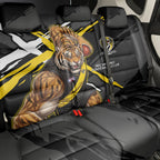 Richmond Football Club Back Car Seat Cover Tigers Muscular Mascot Graphic - Abstract Paint Splatter Art