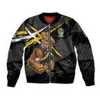 Richmond Football Club Bomber Jacket Tigers Muscular Mascot Graphic - Abstract Paint Splatter Art