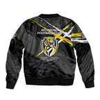 Richmond Football Club Bomber Jacket Tigers Muscular Mascot Graphic - Abstract Paint Splatter Art