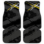 Richmond Football Club Car Mats Tigers Muscular Mascot Graphic - Abstract Paint Splatter Art