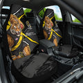 Richmond Football Club Car Seat Cover Tigers Muscular Mascot Graphic - Abstract Paint Splatter Art
