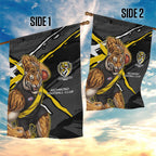 Richmond Football Club Garden Flag Tigers Muscular Mascot Graphic - Abstract Paint Splatter Art