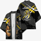 Richmond Football Club Kimono Tigers Muscular Mascot Graphic - Abstract Paint Splatter Art