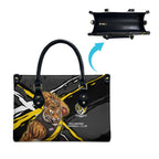 Richmond Football Club Leather Bag Tigers Muscular Mascot Graphic - Abstract Paint Splatter Art