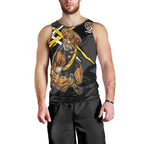 Richmond Football Club Men Tank Top Tigers Muscular Mascot Graphic - Abstract Paint Splatter Art