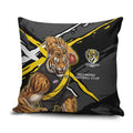 Richmond Football Club Pillow Cover Tigers Muscular Mascot Graphic - Abstract Paint Splatter Art