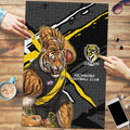 Richmond Football Club Puzzle Tigers Muscular Mascot Graphic - Abstract Paint Splatter Art