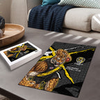 Richmond Football Club Puzzle Tigers Muscular Mascot Graphic - Abstract Paint Splatter Art