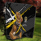 Richmond Football Club Quilt Tigers Muscular Mascot Graphic - Abstract Paint Splatter Art