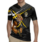 Richmond Football Club Rugby Jersey Tigers Muscular Mascot Graphic - Abstract Paint Splatter Art