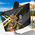 Richmond Football Club Sarong Tigers Muscular Mascot Graphic - Abstract Paint Splatter Art