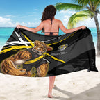 Richmond Football Club Sarong Tigers Muscular Mascot Graphic - Abstract Paint Splatter Art