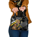 Richmond Football Club Shoulder Handbag Tigers Muscular Mascot Graphic - Abstract Paint Splatter Art