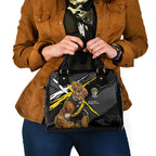 Richmond Football Club Shoulder Handbag Tigers Muscular Mascot Graphic - Abstract Paint Splatter Art