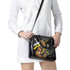 Richmond Football Club Shoulder Handbag Tigers Muscular Mascot Graphic - Abstract Paint Splatter Art