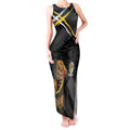 Richmond Football Club Tank Maxi Dress Tigers Muscular Mascot Graphic - Abstract Paint Splatter Art