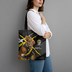 Richmond Football Club Tote Bag Tigers Muscular Mascot Graphic - Abstract Paint Splatter Art