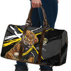 Richmond Football Club Travel Bag Tigers Muscular Mascot Graphic - Abstract Paint Splatter Art