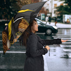 Richmond Football Club Umbrella Tigers Muscular Mascot Graphic - Abstract Paint Splatter Art