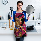 Brisbane Lions Apron Lions Muscular Mascot Graphic - Abstract Paint Splatter Art