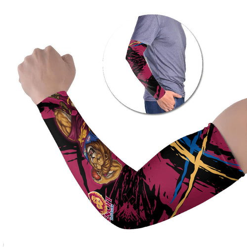 Brisbane Lions Arm Sleeves Lions Muscular Mascot Graphic - Abstract Paint Splatter Art