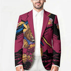 Brisbane Lions Blazer Lions Muscular Mascot Graphic - Abstract Paint Splatter Art