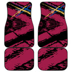 Brisbane Lions Car Mats Lions Muscular Mascot Graphic - Abstract Paint Splatter Art