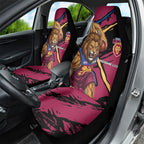 Brisbane Lions Car Seat Cover Lions Muscular Mascot Graphic - Abstract Paint Splatter Art